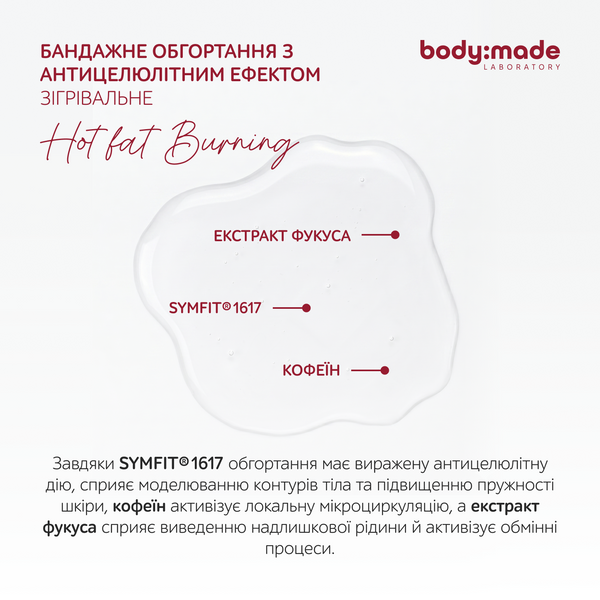 Сыворотка для обертываний с антицеллюлитным эффектом и согревающим действием BodyMade 500 мл 4823109414341 фото