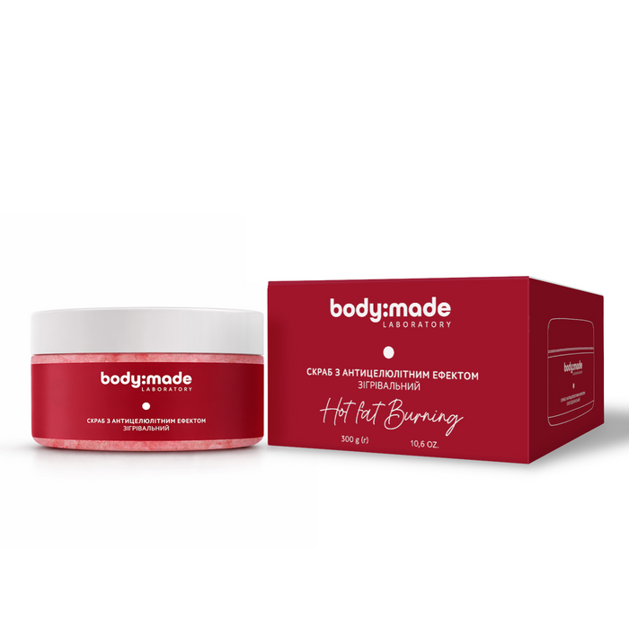 Скраб з антицелюліютним ефектом зігрівальний BodyMade 300 г 4823109414327 фото